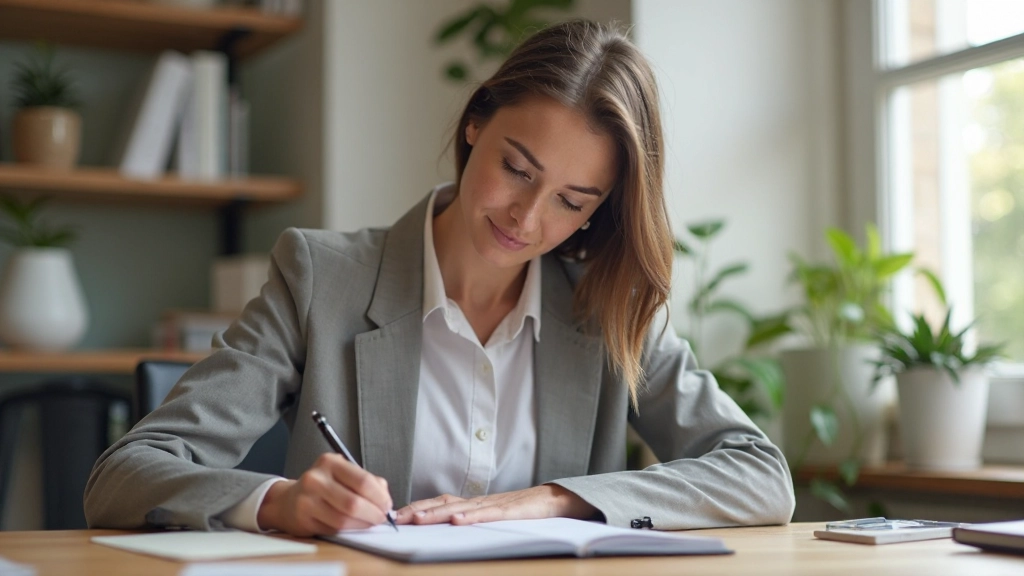 Persona escribiendo en un planificador detallado, estableciendo objetivos específicos y bloques de tiempo con precisión